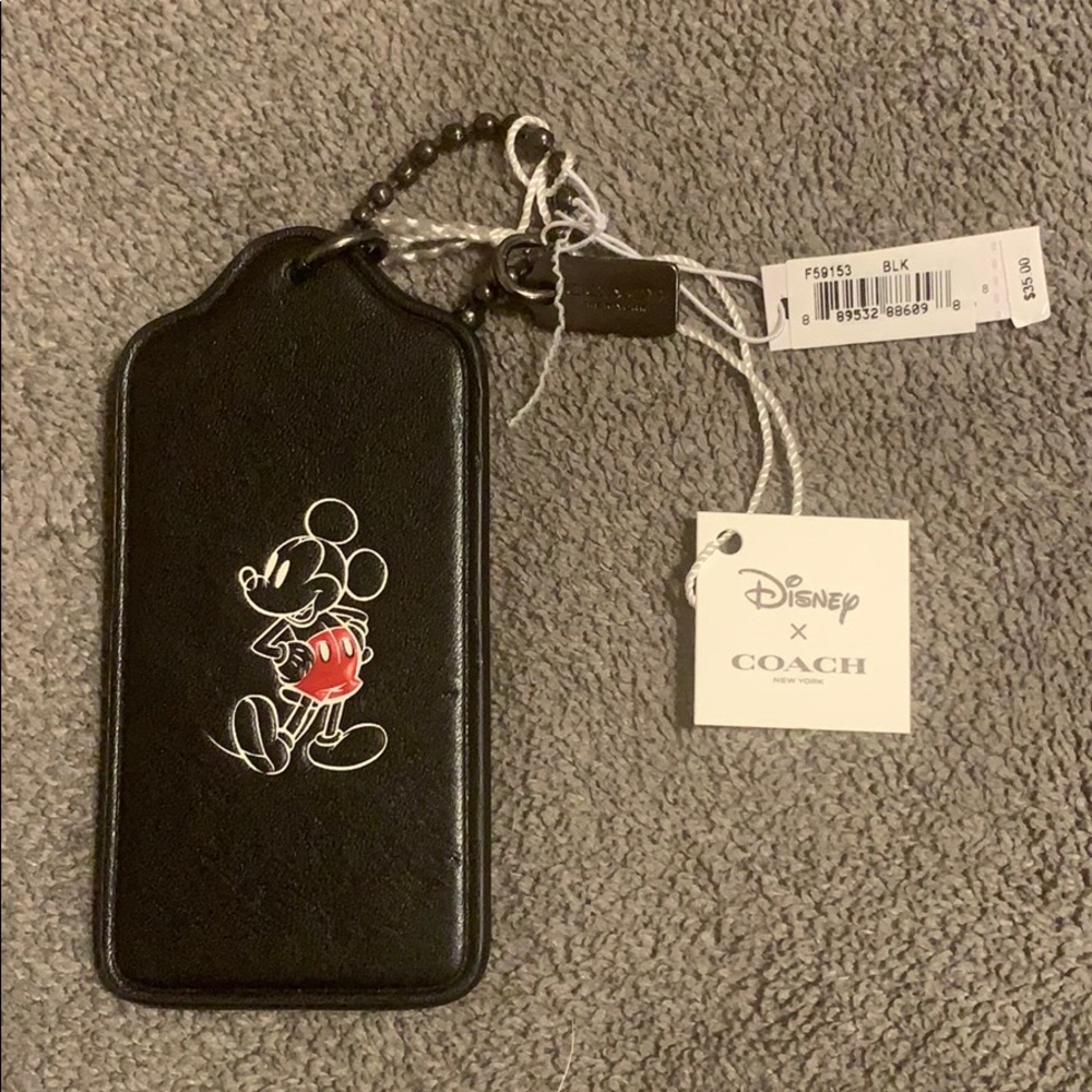Disney x Coach black micky mouse bag charm